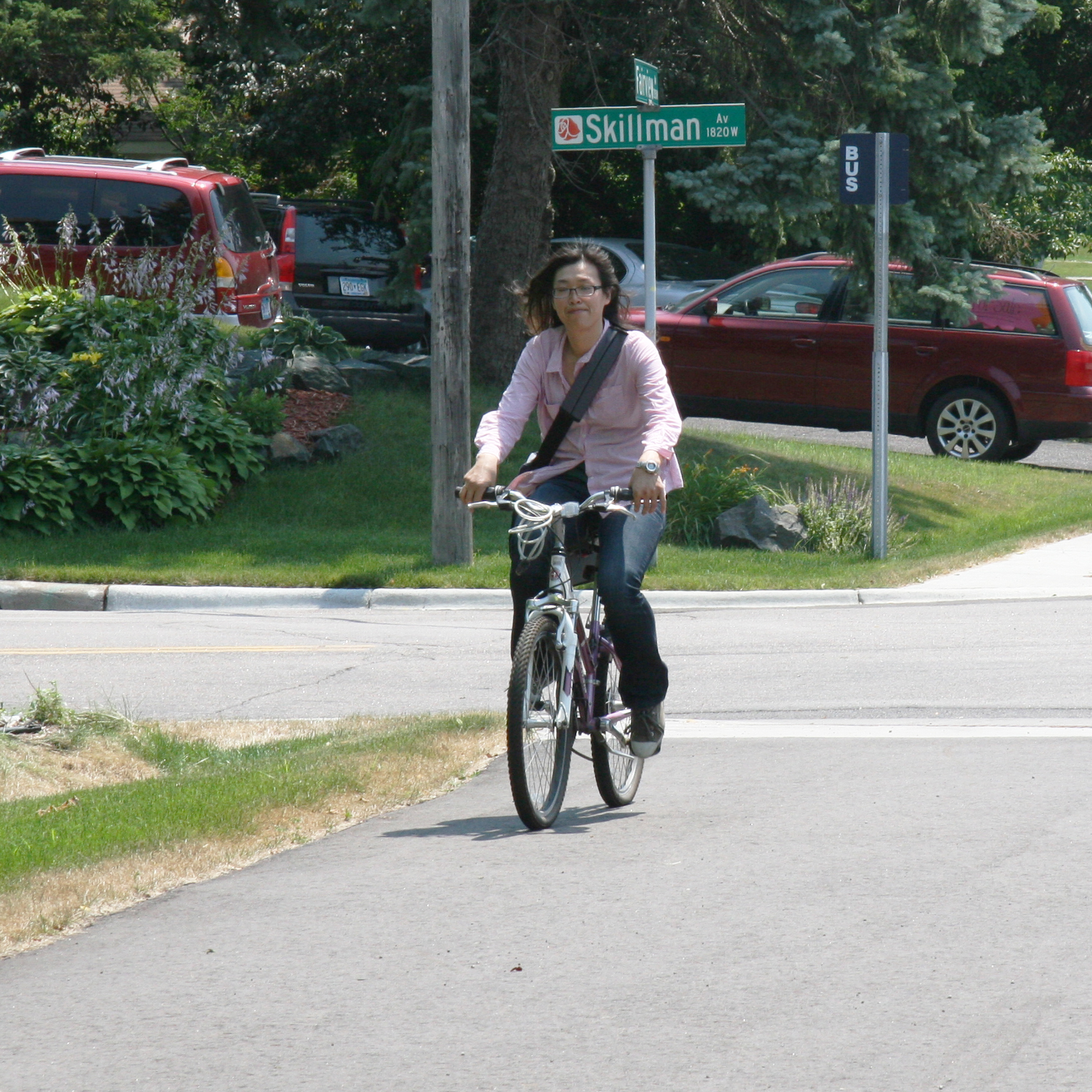 Bike rider on Fairview path